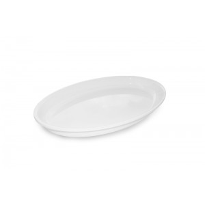 Plexi tray oval WHITE - 420x270x30mm