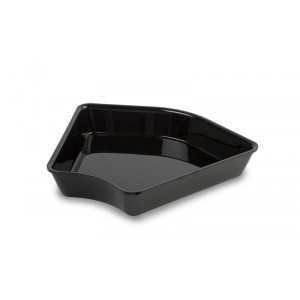 Plexi tray corner BLACK - 280x280x135°x50mm