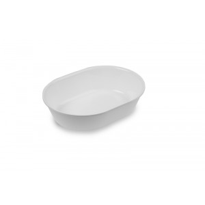 Plexi salad dish oval WHITE - 265x200x65mm